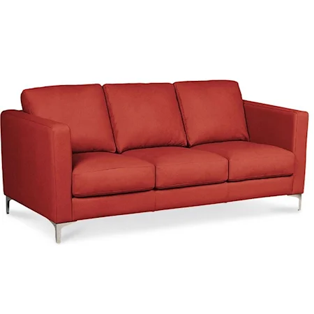 Contemporary 74 Inch Sofa with 3 Seats